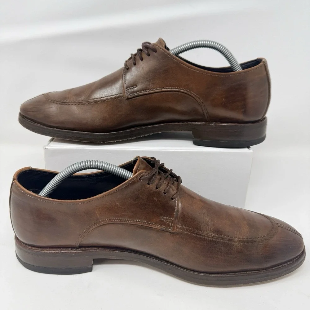 Allen Edmonds Crosby Street Split‎ Toe Derby Shoes Brown Leather USA 10B 2296